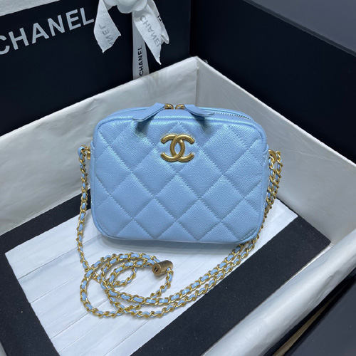 샤넬 미니 체인 크로스백 AS9800 하늘색