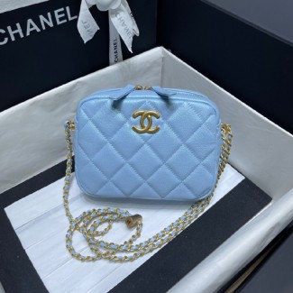 샤넬 미니 체인 크로스백 AS9800 하늘색