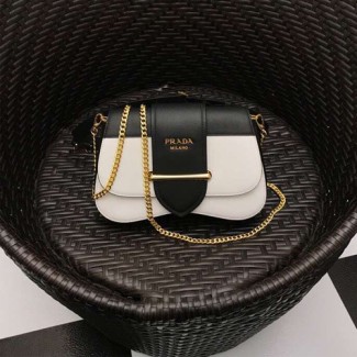 프라다 시도니 가죽 숄더백 1BL020 화이트