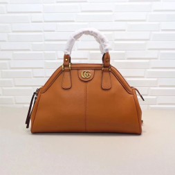 구찌 르벨 미디엄 탑 핸들 토트백 516459 브라운