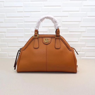 구찌 르벨 미디엄 탑 핸들 토트백 516459 브라운