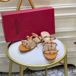 발렌티노 신상 슬리퍼 2S0S35 가죽 브라운