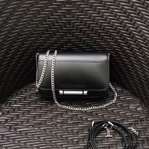 프라다 여성 시빌레 가죽 숄더 백 1BD170 블랙