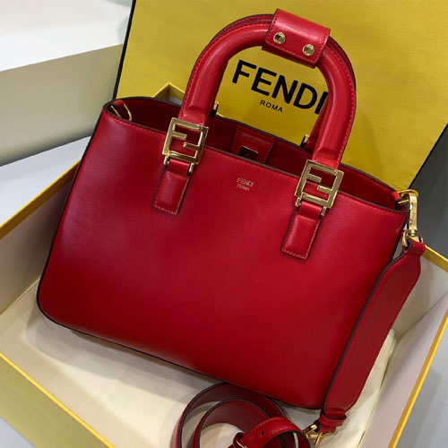 펜디 FF 스몰 토트백 8BH367 레드