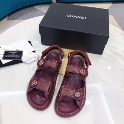 샤넬 신상 샌들 G34227 버건디