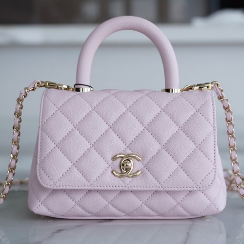  샤넬 코코핸들 미니 플랩백 AS2215 핑크