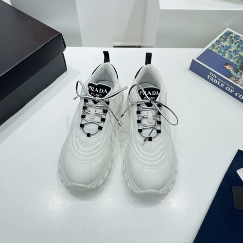 프라다 여성용 운동화 F0810 나일론 화이트