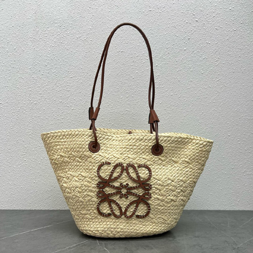 로에베 이라카 팜 스몰 아나그램 바스켓 백 11809 브라운