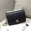 샤넬 신상 진주장식 플랩백 AS0585 램스킨 블랙