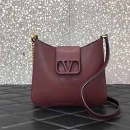 발렌티노 VRING 그레인 숄더백 V41123 버건디