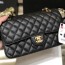 샤넬 클래식 미듐 점보백 A1112 리지드 캐비어 블랙 금장 ++