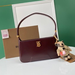 버버리 레더 TB 숄더 백 80462461 버건디