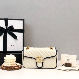 구찌 GG 마몽 스몰 숄더백 443497 화이트