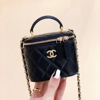 샤넬 램스킨 베니티백 AP2198 블랙