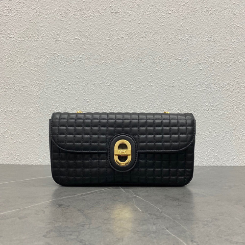 셀린느 미디움 체인 설키 숄더백 196383 블랙