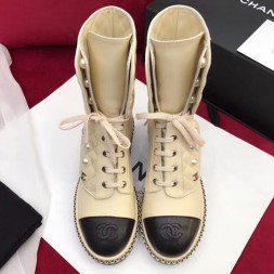샤넬 쇼트 부츠 G34130 베이지
