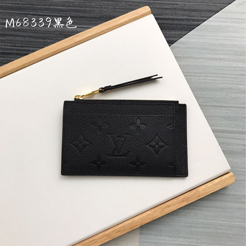 루이비통 지퍼 카드 홀더 M68339 블랙