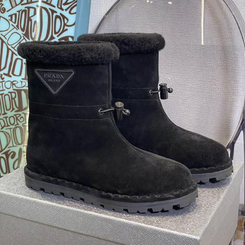 프라다 여성용 어그부츠 F0832 블랙