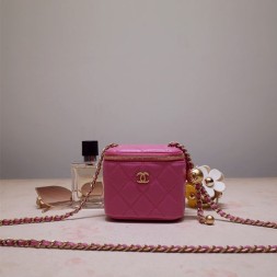 샤넬 미니 클래식 체인 코스메틱 케이스 AP1340 핑크