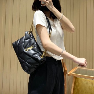 생로랑 루루 푸퍼 스몰 숄더백 577476 블랙 금장