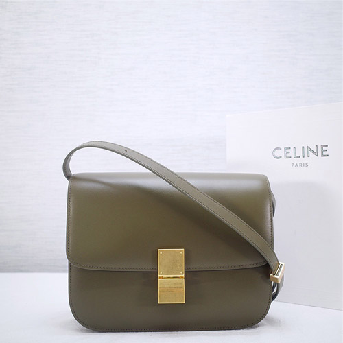 셀린느 클래식 박스백 미듐 164173 카키색