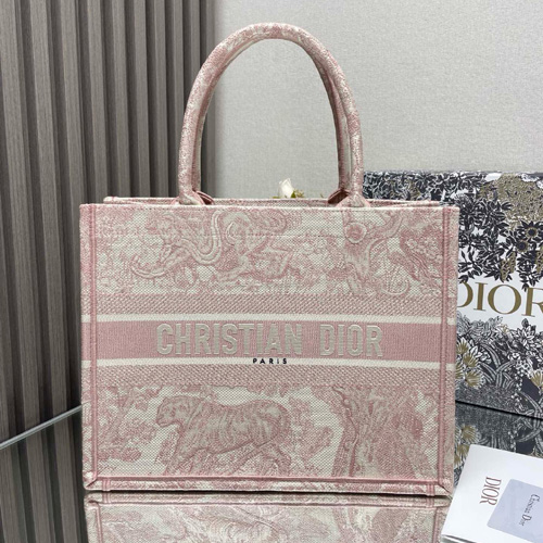 디올 미듐 북 토트백 M1296 핑크