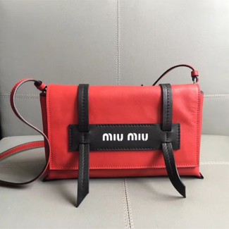 미우미우 그레이스 럭스 숄더백 5BD075 레드