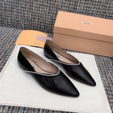 미우미우 나파 가죽 발레리나 57195 블랙