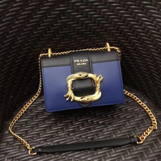 프라다 신상 브론즈장식 숄더백 1BD066 네이비