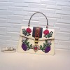 구찌 18S/S 탑핸들 자수 실비백 431665 화이트