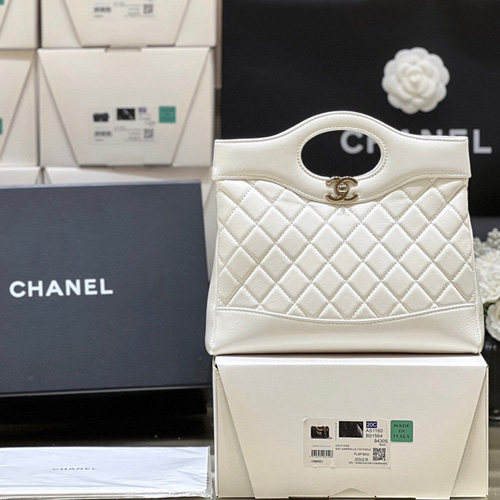 샤넬 31백 미니 AS4133 램스킨 화이트