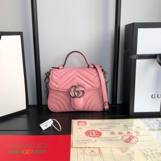 구찌 GG 마몽 미니 탑 핸들 백 547260 핑크