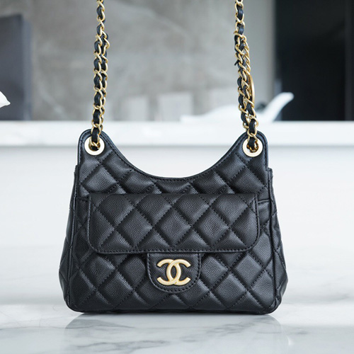  샤넬 23C 스몰 포켓 호보백 AS3710 블랙