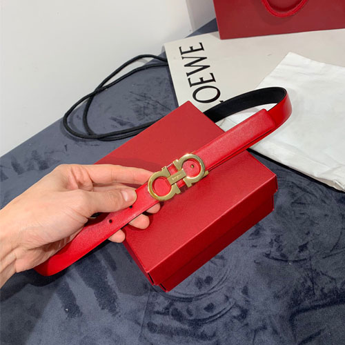 페레가모 신상  벨트 678889 레드 금장