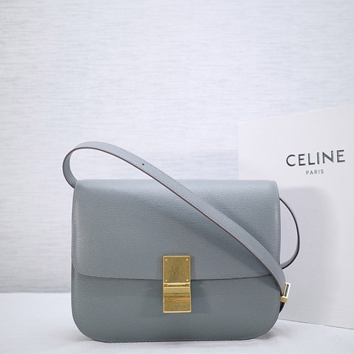 셀린느 클래식 박스백 미듐 164173 에삐가죽 그레이