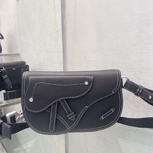 디올 송아지 가죽 SADDLE 파우치백 PO096 블랙