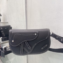 디올 송아지 가죽 SADDLE 파우치백 PO096 블랙
