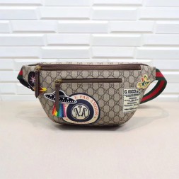 구찌 쿠리에 슈프림 벨트백 힙색 529711 브라운
