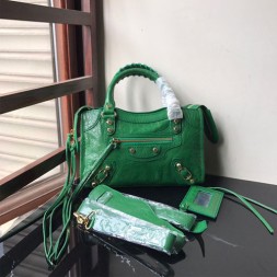 발렌시아가 클래식 미니 시티백 300295 그린 금장