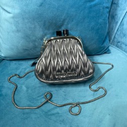 미우미우 벨 나파 가죽 미니백 5BP016 실버