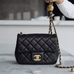  샤넬 골드볼 쁘띠삭 AS1786 블랙