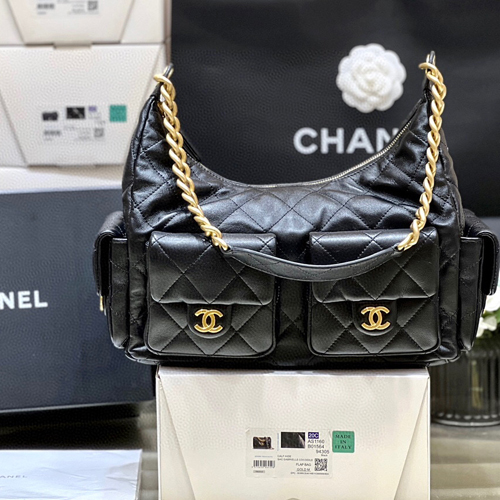 샤넬 맥시 호보백 라지 램스킨 AS5302