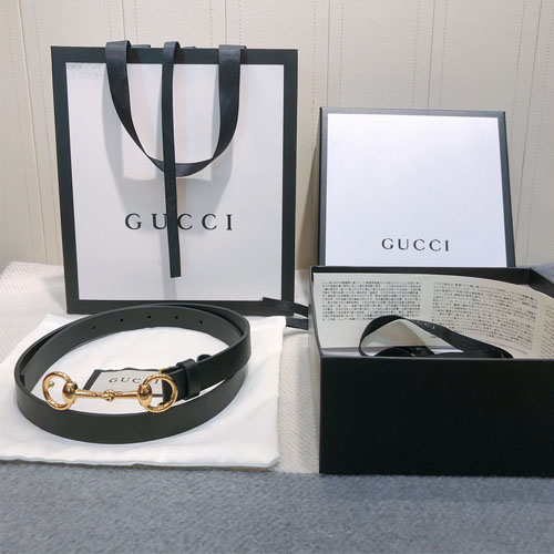 구찌 신상 여성용 벨트 234191 블랙 금장