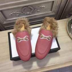 구찌 여성용 신상 가죽 슬리퍼 397679 핑크