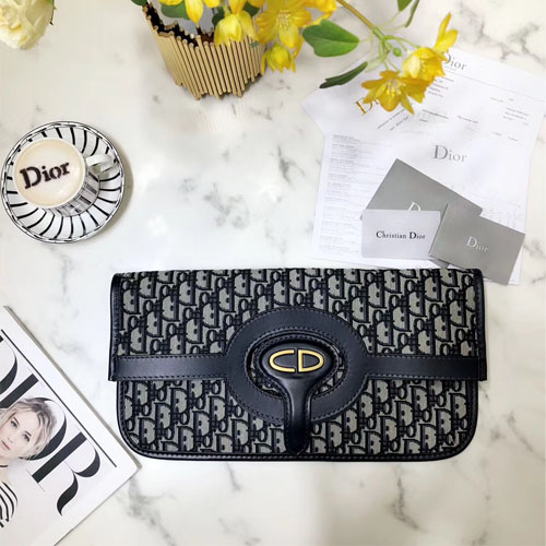 디올 오블리크 패브릭 클러치백 핸드백 M0441 네이비