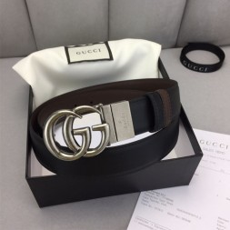 구찌 양면용  신상 벨트 234197 블랙 은장