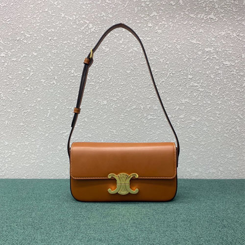 셀린느 트리오페 숄더백 194142 가죽 카멜