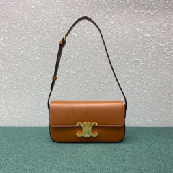 셀린느 트리오페 숄더백 194142 가죽 카멜