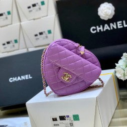 샤넬 22ss 스몰 하트백 AS3191 보라