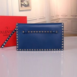 발렌티노 락스터드 미듐 클러치백 PW0B0399 네이비